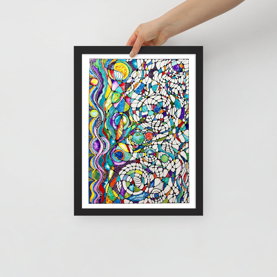 “Chaos of Realignment” - framed watercolor print