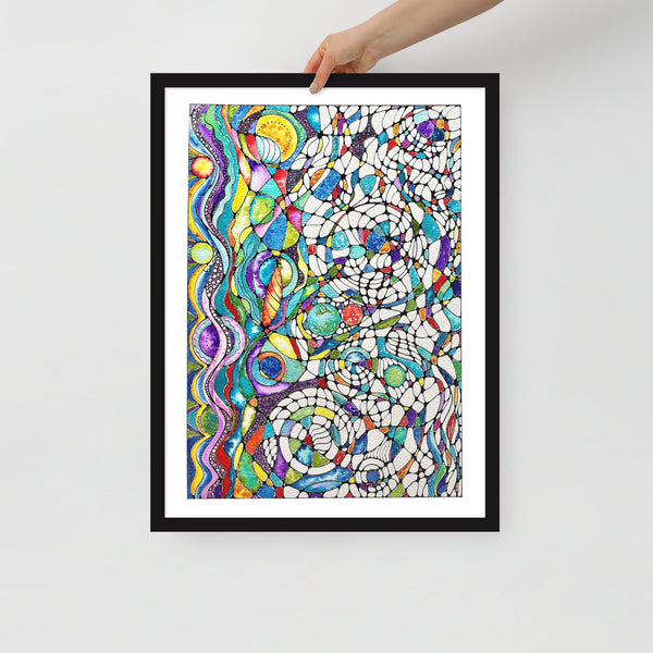 “Chaos of Realignment” - framed watercolor print