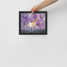 Load image into Gallery viewer, Disco Giraffe Framed poster
