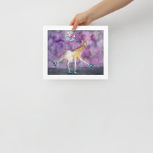 Load image into Gallery viewer, Disco Giraffe Framed poster
