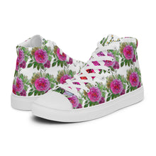 Load image into Gallery viewer, So Flowery - Women’s high top canvas shoes
